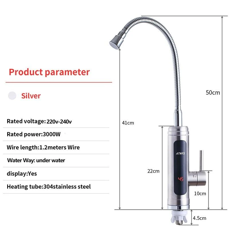 Instant Water Heater Tap Tankless Heaters Kitchen Hot Water Tap -Bathlova