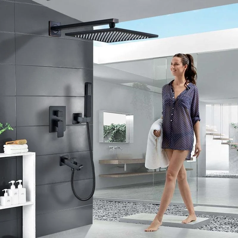 Integrated Box Control Valve Rainfall Shower Tap Set -Bathlova