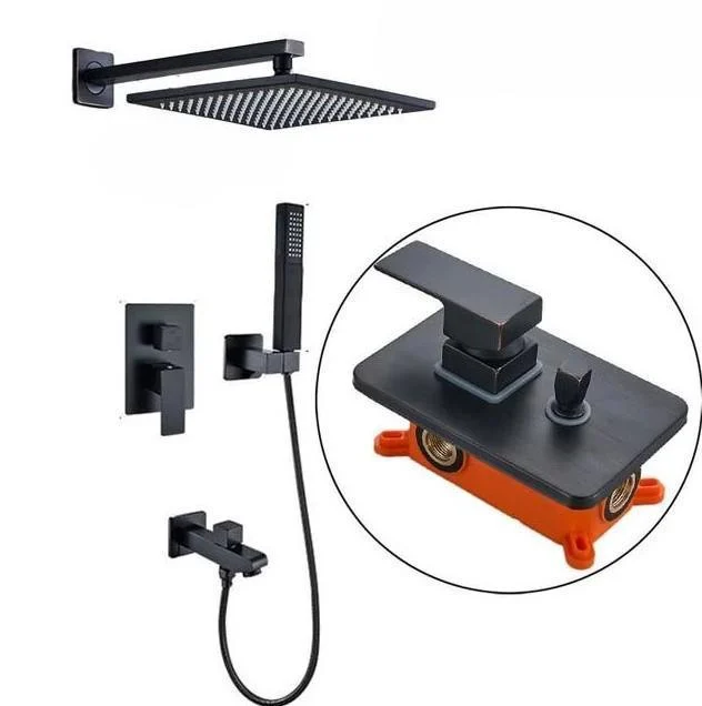 Integrated Box Control Valve Rainfall Shower Tap Set -Bathlova