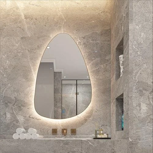 Irregular Decorative Mirror Bathroom Aesthetic Makeup Wall Mirror -Bathlova