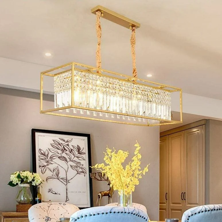 Irvin - Modern Glass Crystal Chandelier -Bathlova