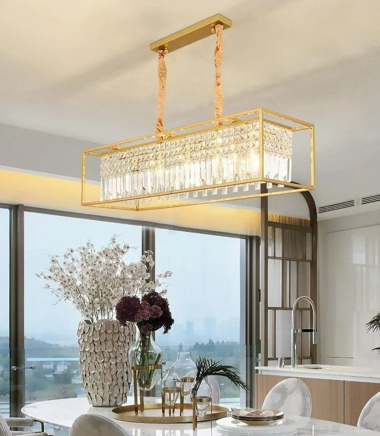 Irvin - Modern Glass Crystal Chandelier -Bathlova