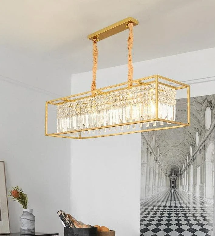 Irvin - Modern Glass Crystal Chandelier -Bathlova