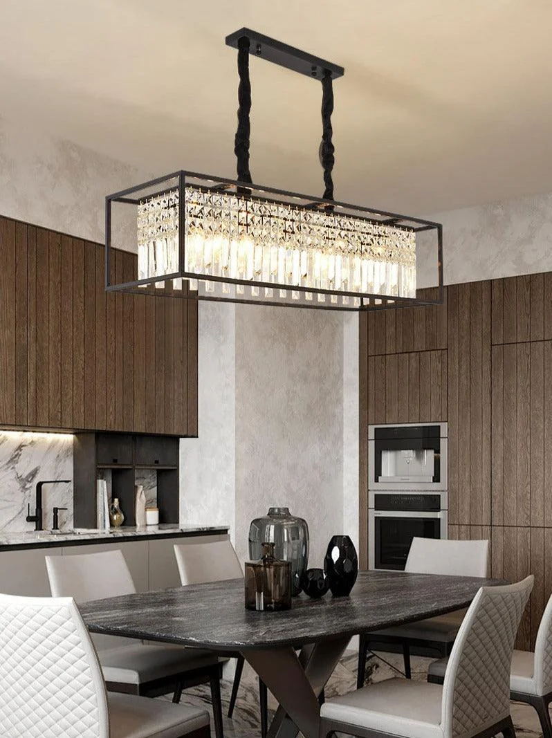 Irvin - Modern Glass Crystal Chandelier -Bathlova