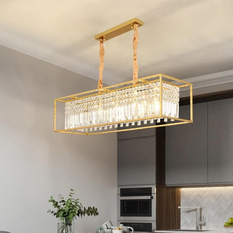 Irvin - Modern Glass Crystal Chandelier -Bathlova