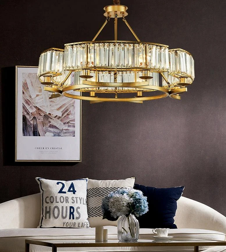 Jaime - Modern Glass Crystal Chandelier -Bathlova