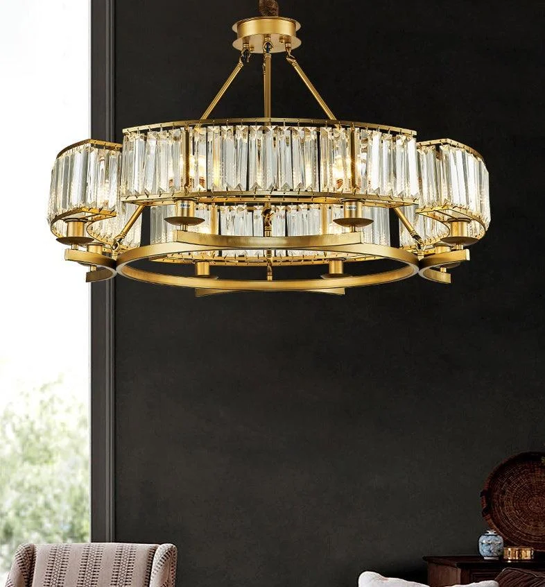 Jaime - Modern Glass Crystal Chandelier -Bathlova