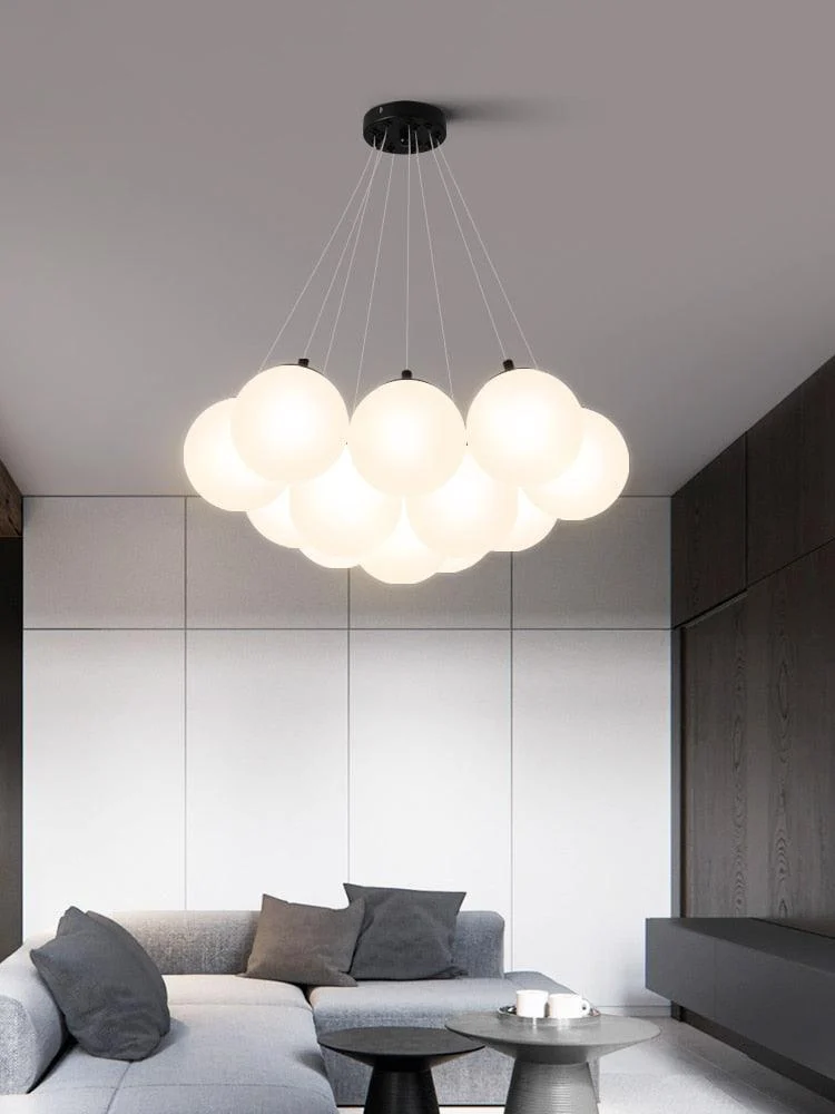 Juno - Modern Glass Globe Chandelier -Bathlova