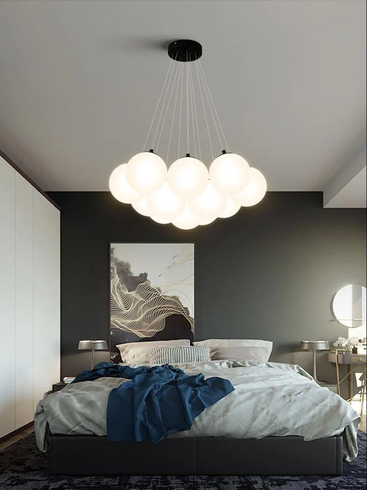 Juno - Modern Glass Globe Chandelier -Bathlova