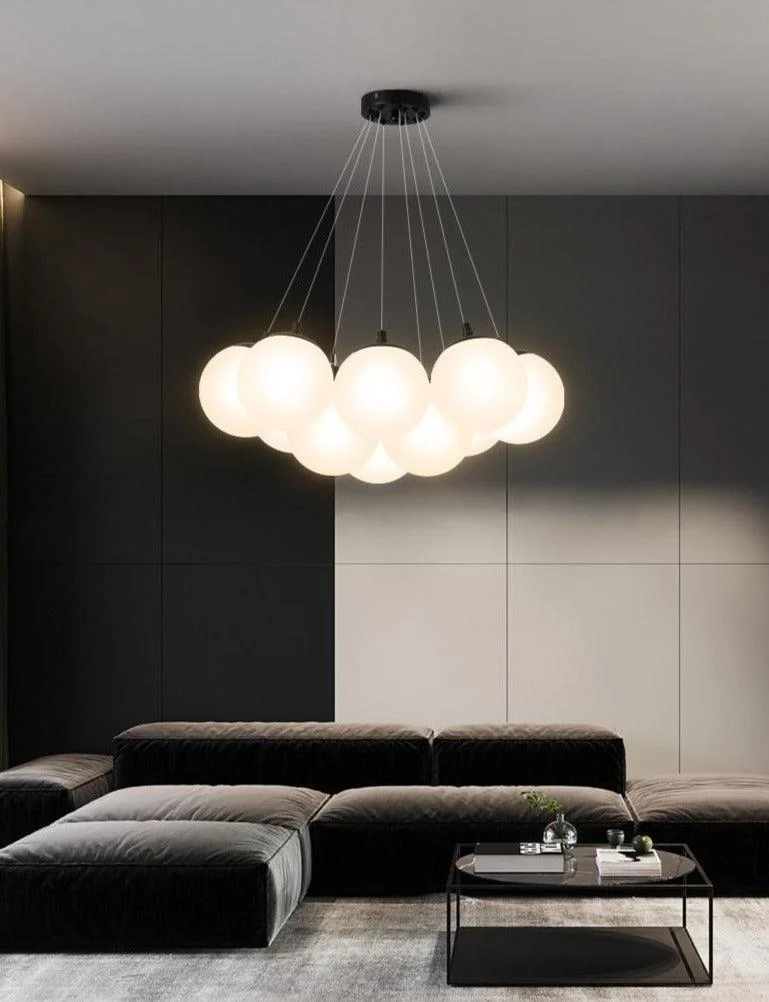 Juno - Modern Glass Globe Chandelier -Bathlova