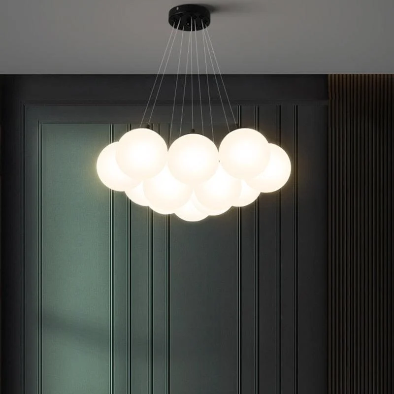 Juno - Modern Glass Globe Chandelier -Bathlova