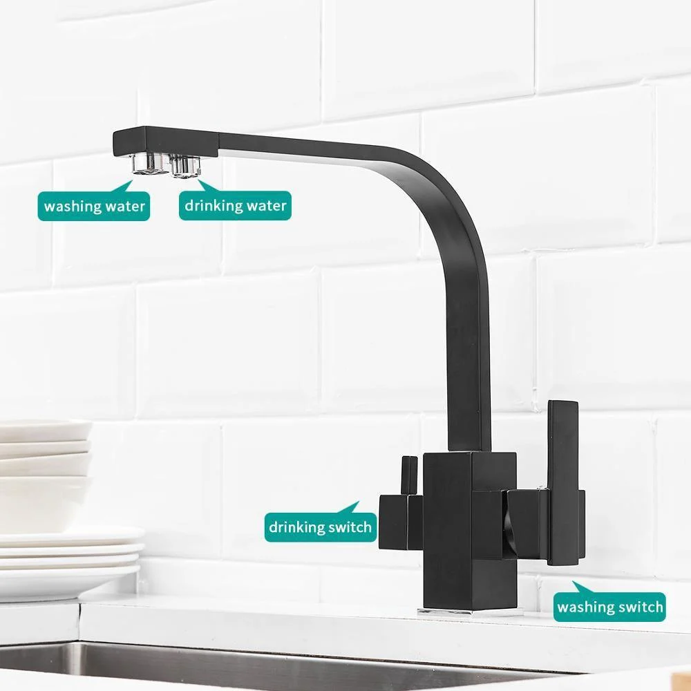 Kitchen Tap 360 Degree Rotation 3 Way Water Filter Tap Water Tap -Bathlova