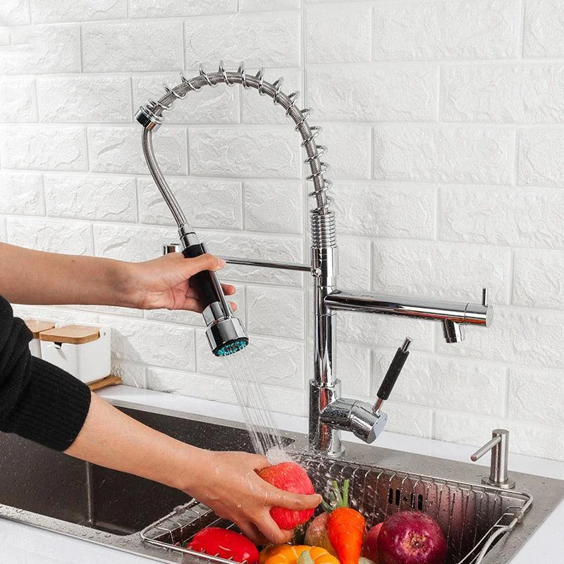 Kitchen Tap Deck Mounted Single Handle 360ÃÂ° Rotatable Flexible Tap -Bathlova