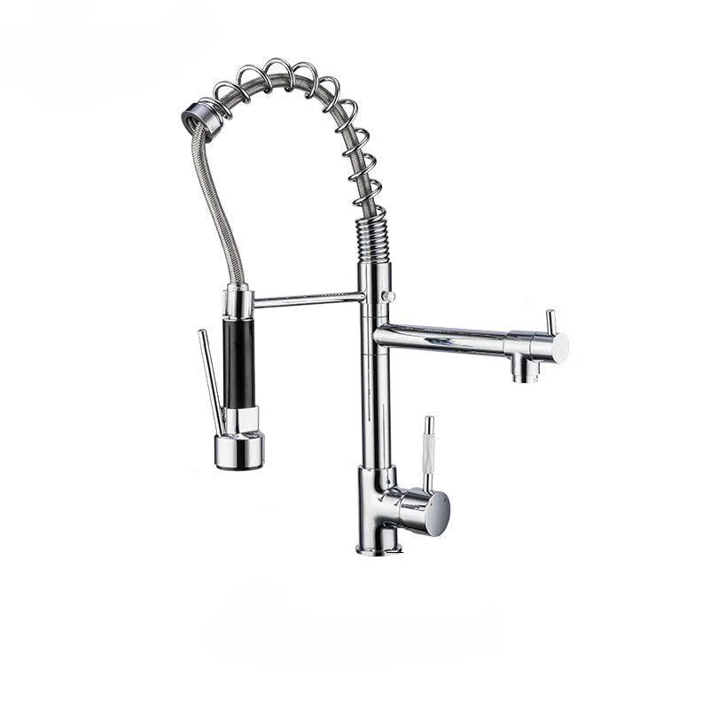 Kitchen Tap Deck Mounted Single Handle 360ÃÂ° Rotatable Flexible Tap -Bathlova