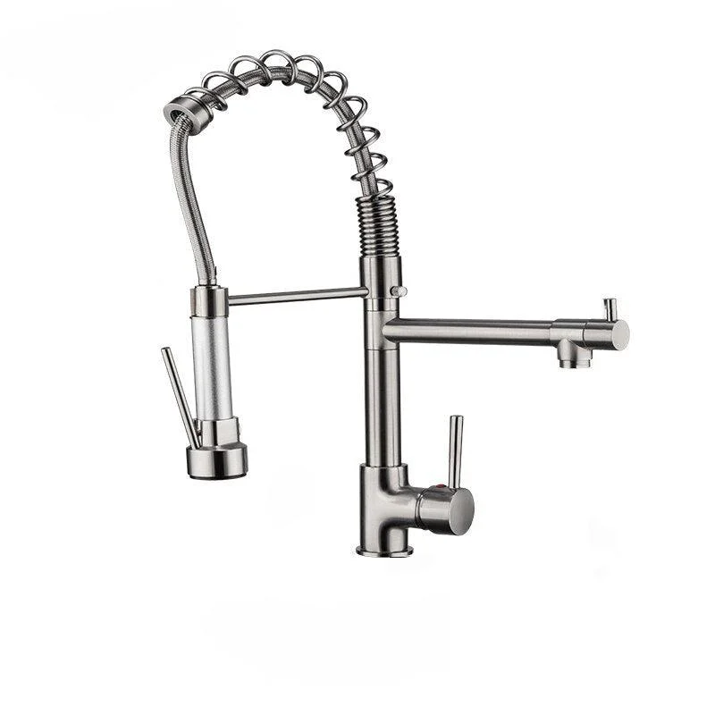 Kitchen Tap Deck Mounted Single Handle 360ÃÂ° Rotatable Flexible Tap -Bathlova