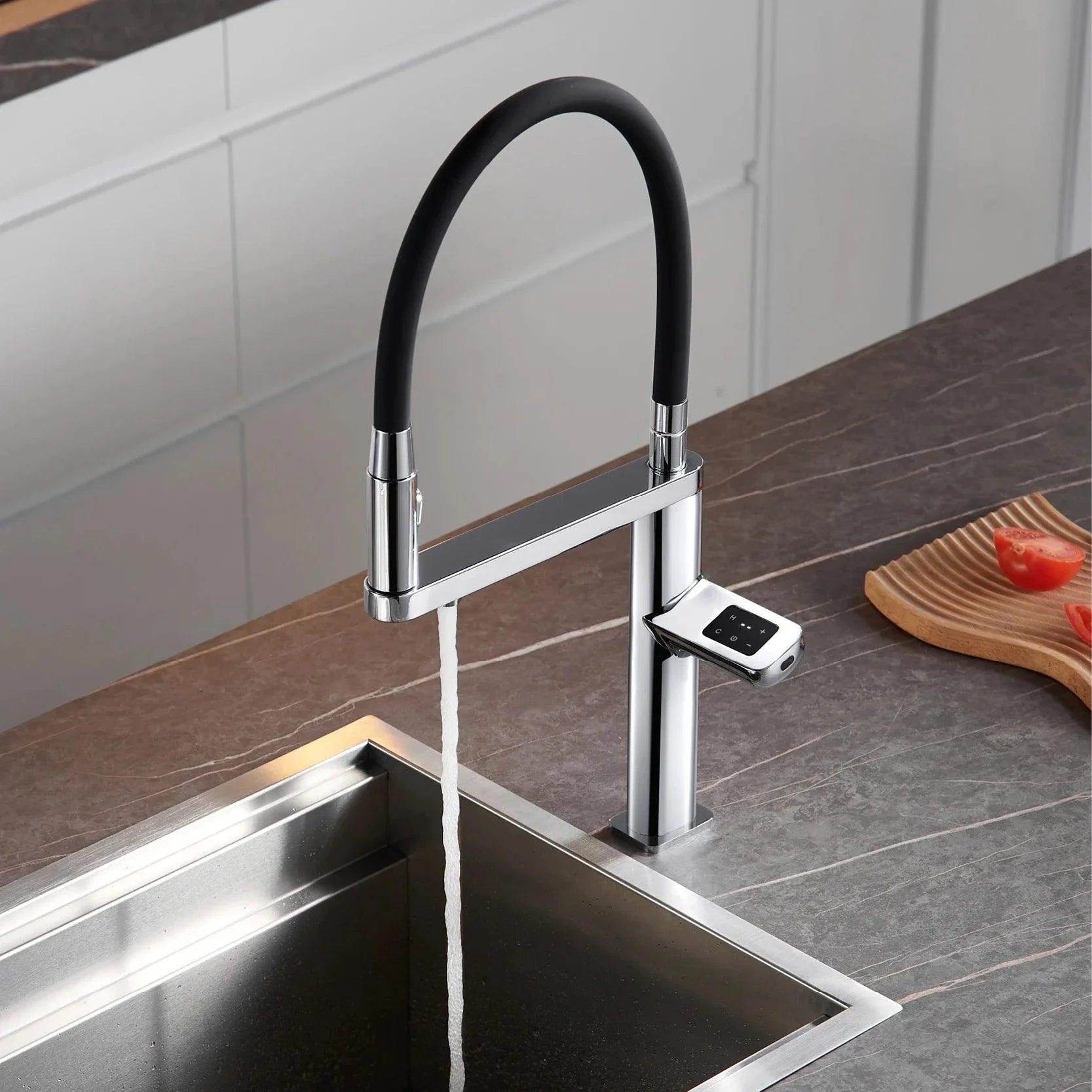 Kitchen Tap Digital Display Design Dual Control Sensing Sink Tap -Bathlova