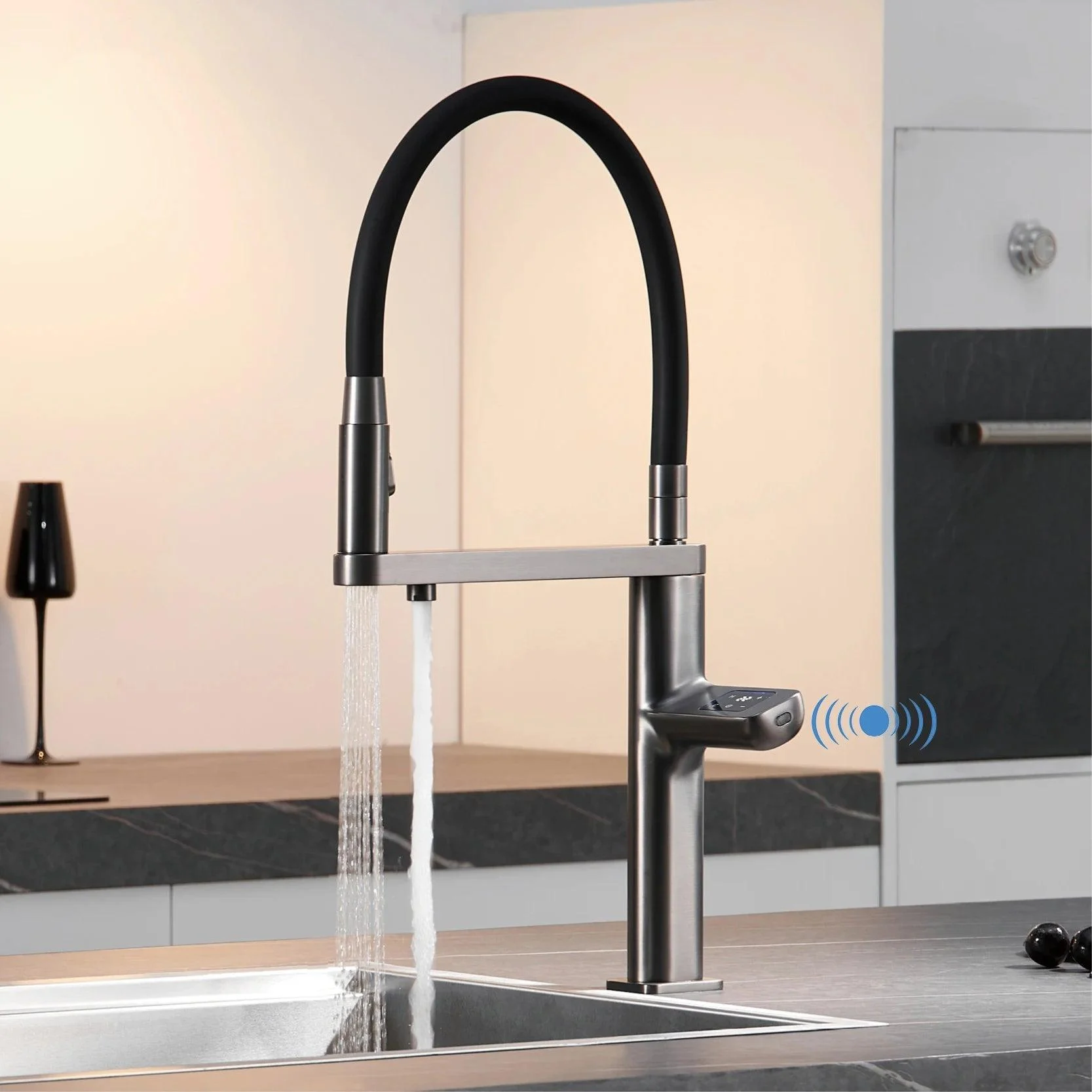 Kitchen Tap Digital Display Design Dual Control Sensing Sink Tap -Bathlova