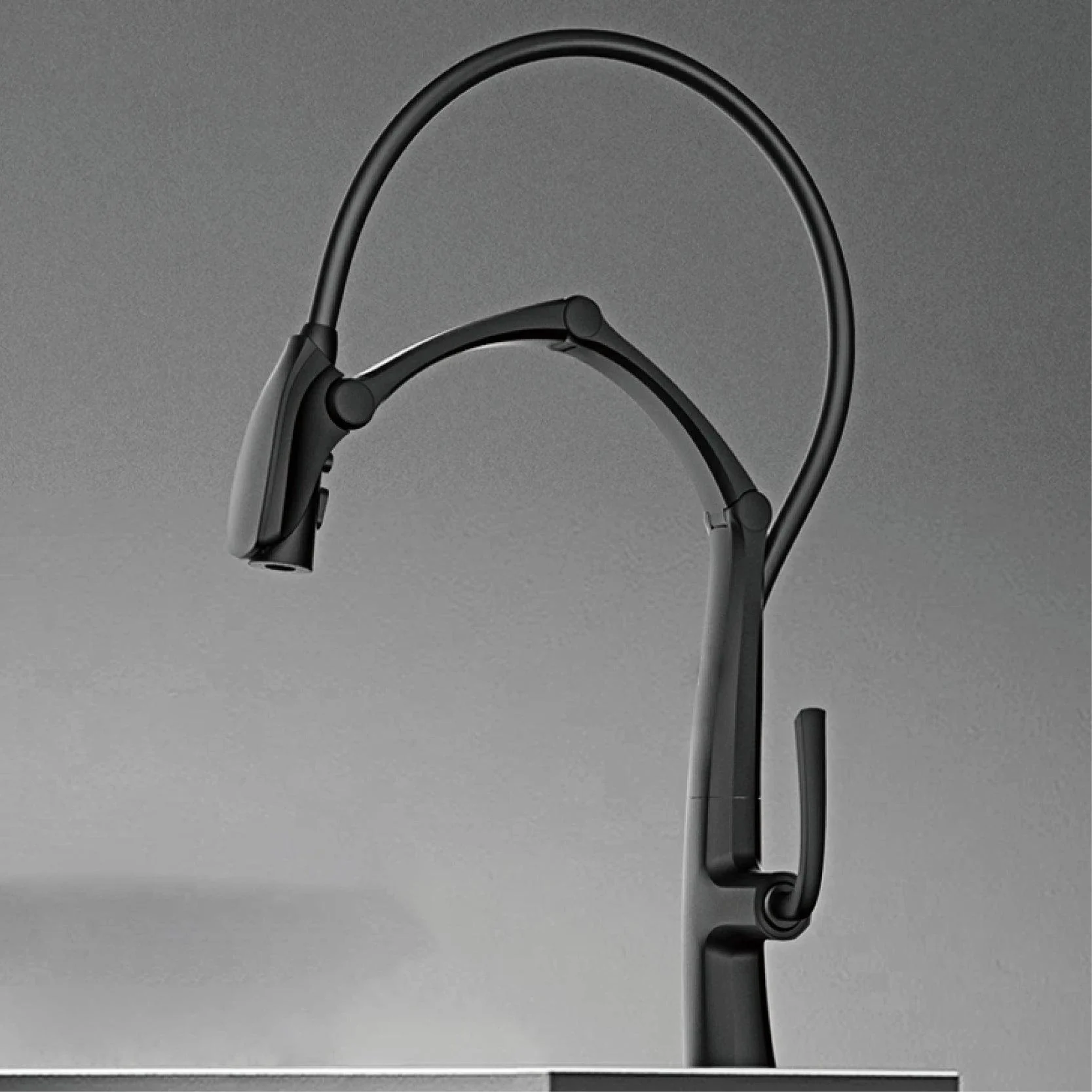 Kitchen Tap Digital Display Induction Magnetic Suction Pull-out Tap -Bathlova