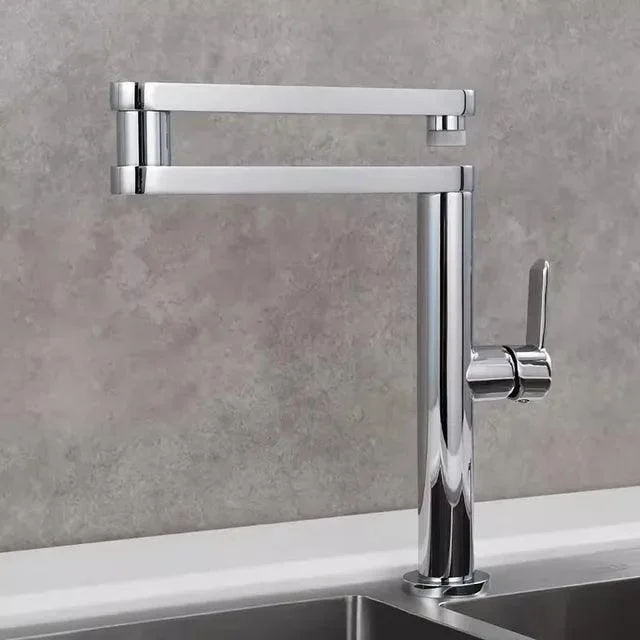 Kitchen Tap Foldable Tap Deck Mounted Sink Tap Rotate Folding Tap -Bathlova