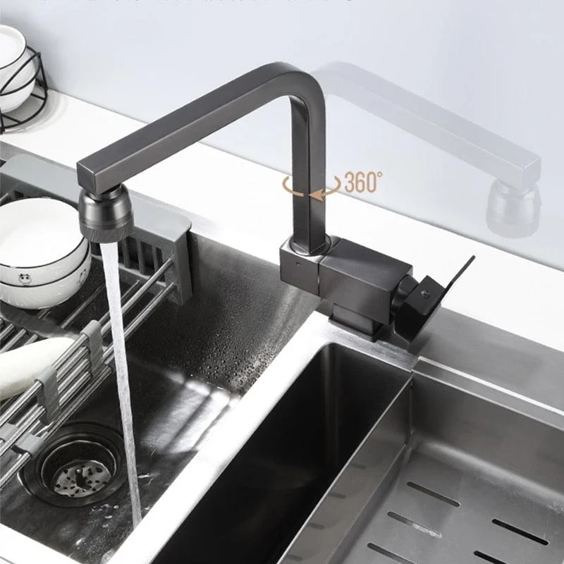 Kitchen Tap Folding Down Hot Cold Water Rotate Single Handle Tap -Bathlova