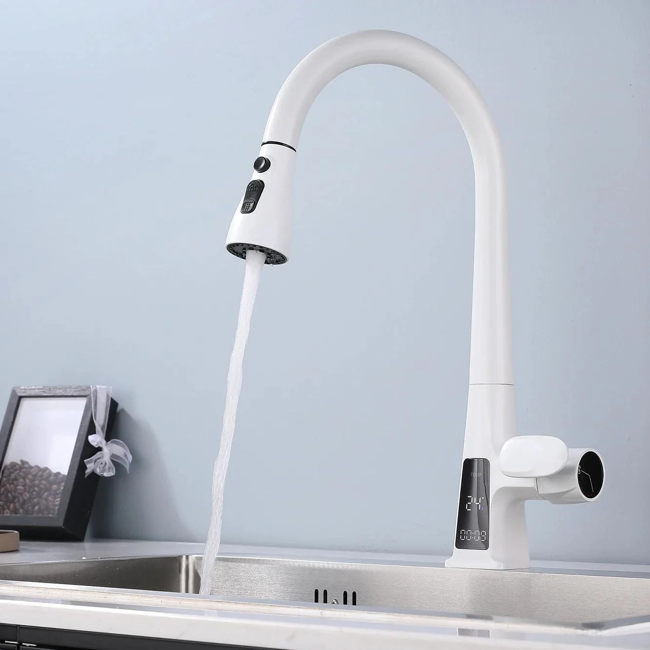 Kitchen Tap Intelligent Induction Digital Display Sink Tap -Bathlova