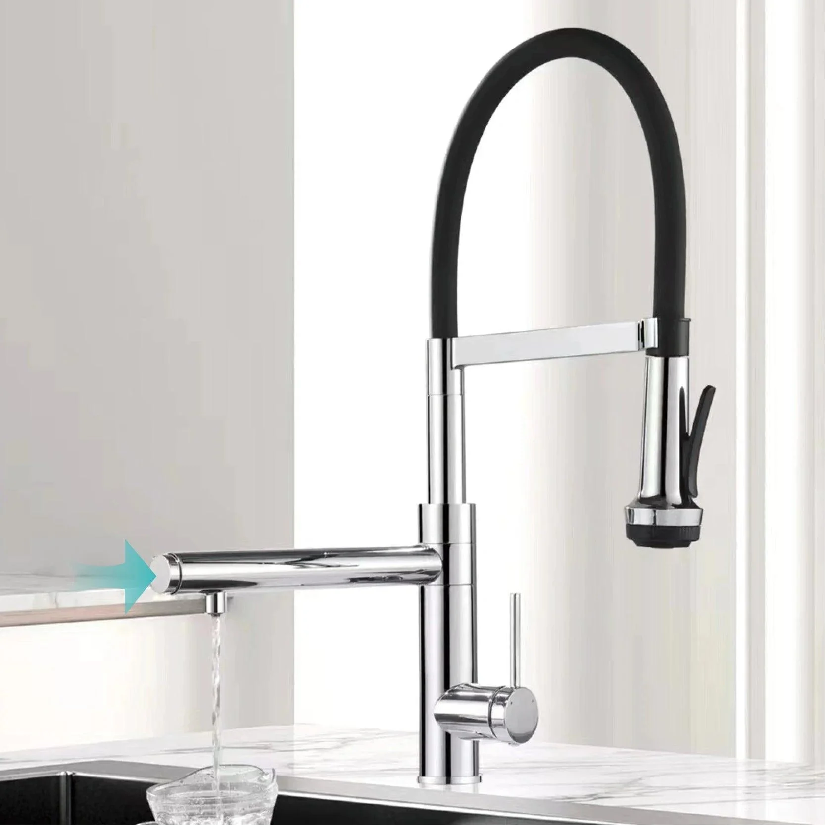 Kitchen Tap Magnetic Suction Design With Filtered Water Sink Tap -Bathlova