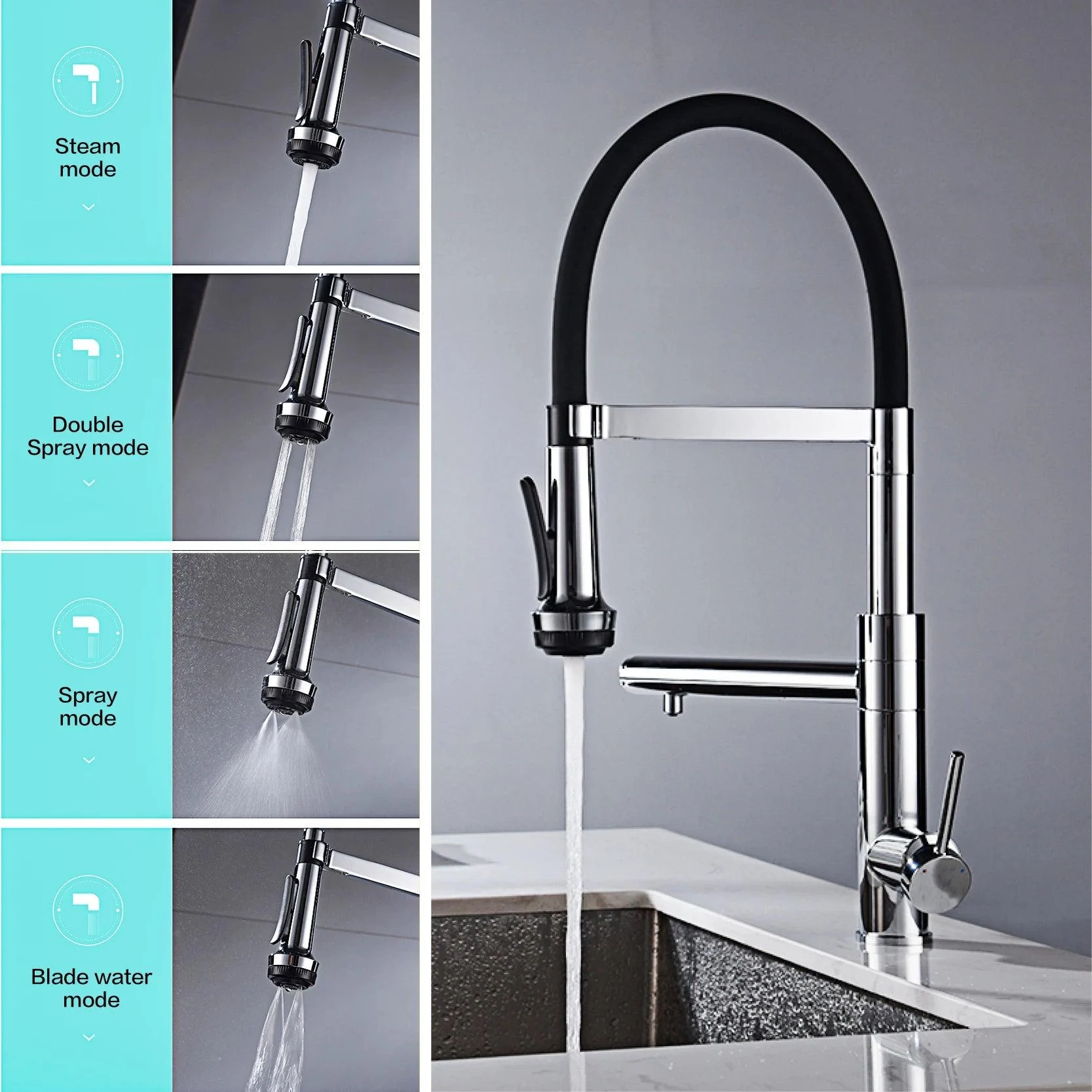 Kitchen Tap Magnetic Suction Design With Filtered Water Sink Tap -Bathlova