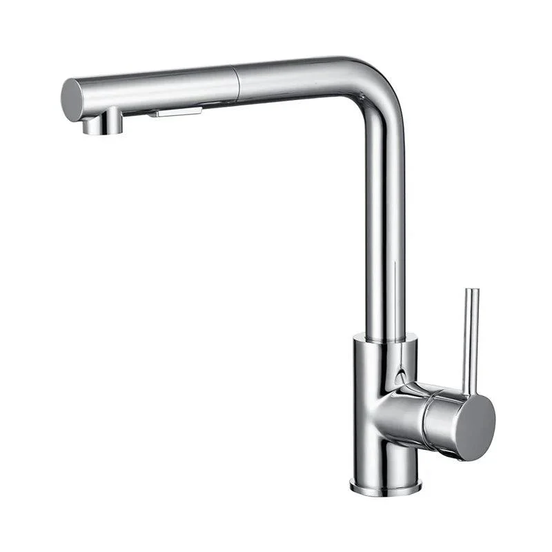 Kitchen Tap Pull Down Sprayer High Arc Tap Single Hole Tap -Bathlova