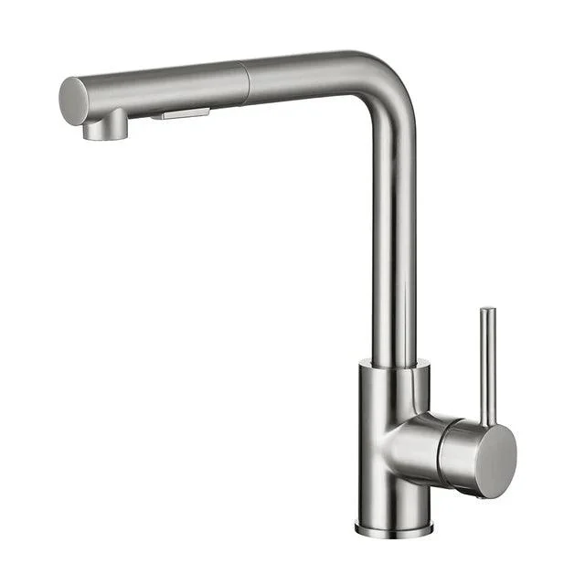 Kitchen Tap Pull Down Sprayer High Arc Tap Single Hole Tap -Bathlova