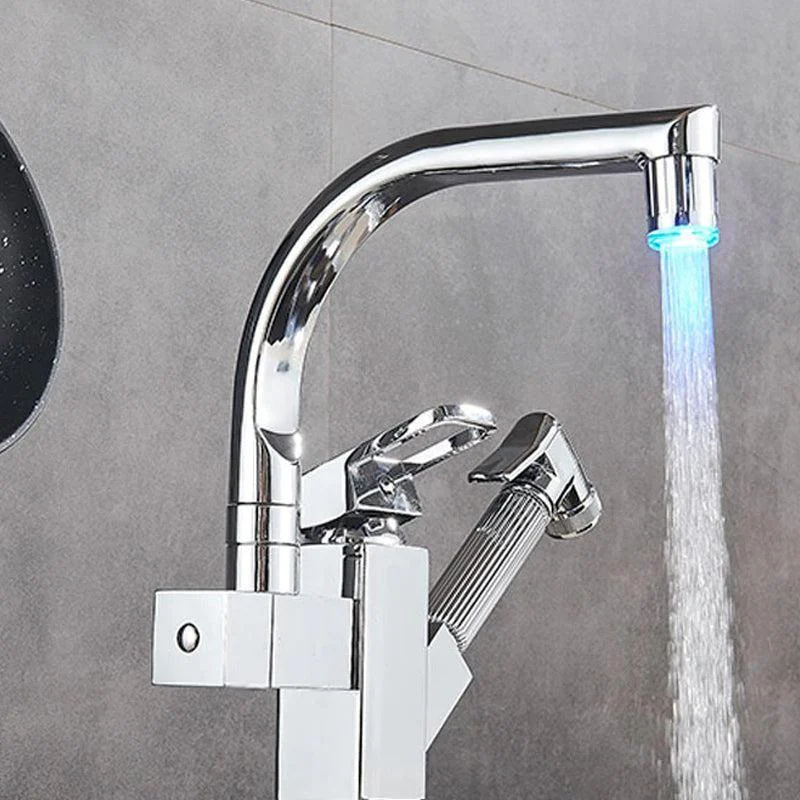 Kitchen Tap Pull Out Bidet Spray Deck Mount Hot Cold Mixer Tap -Bathlova