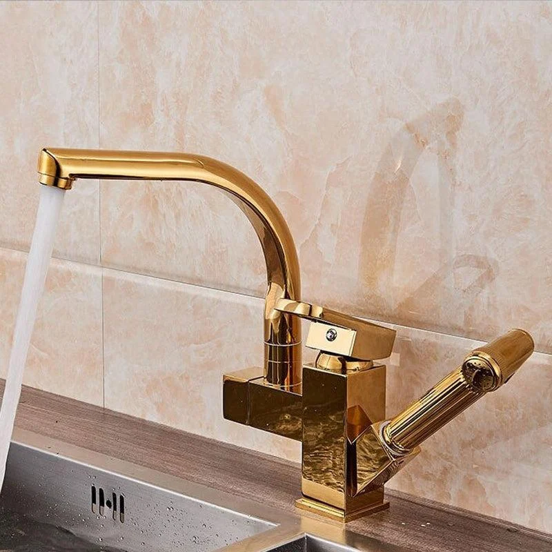 Kitchen Tap Pull Out Bidet Spray Deck Mount Hot Cold Mixer Tap -Bathlova