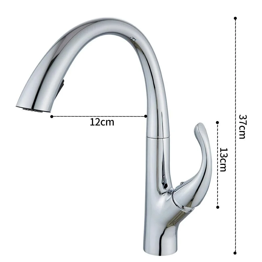 Kitchen Tap Pull Out Single Hole Single Handle Swivel Water Tap -Bathlova