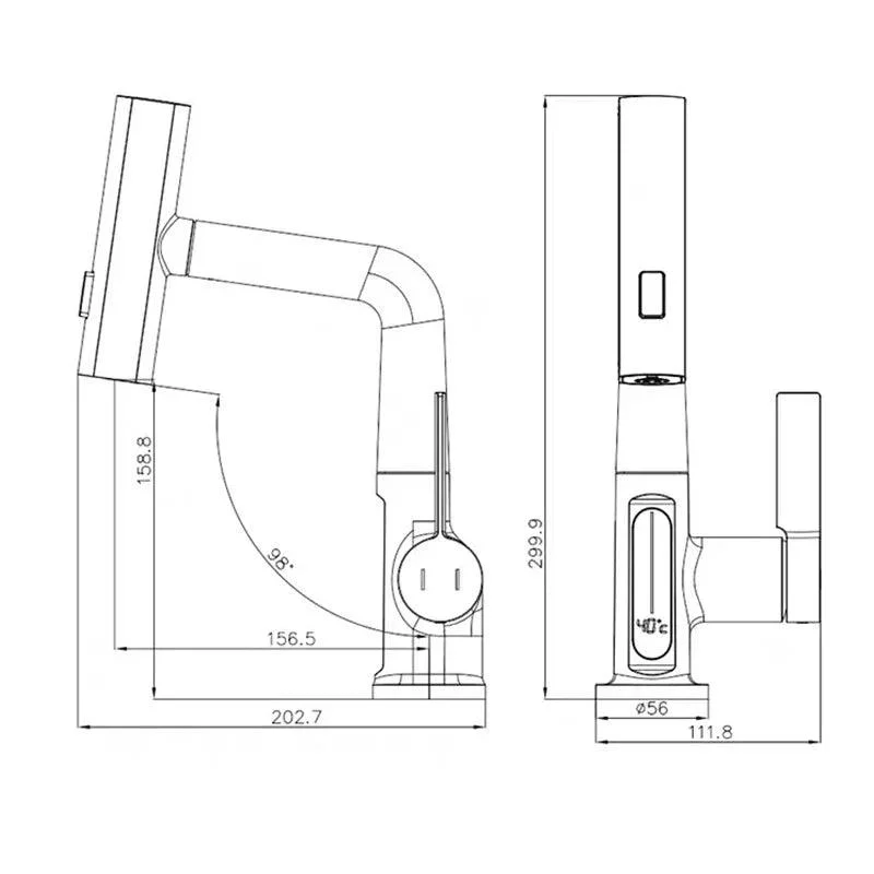 Kitchen Tap Rotatable Gourmet Tap Digital Display Kitchen Tap -Bathlova