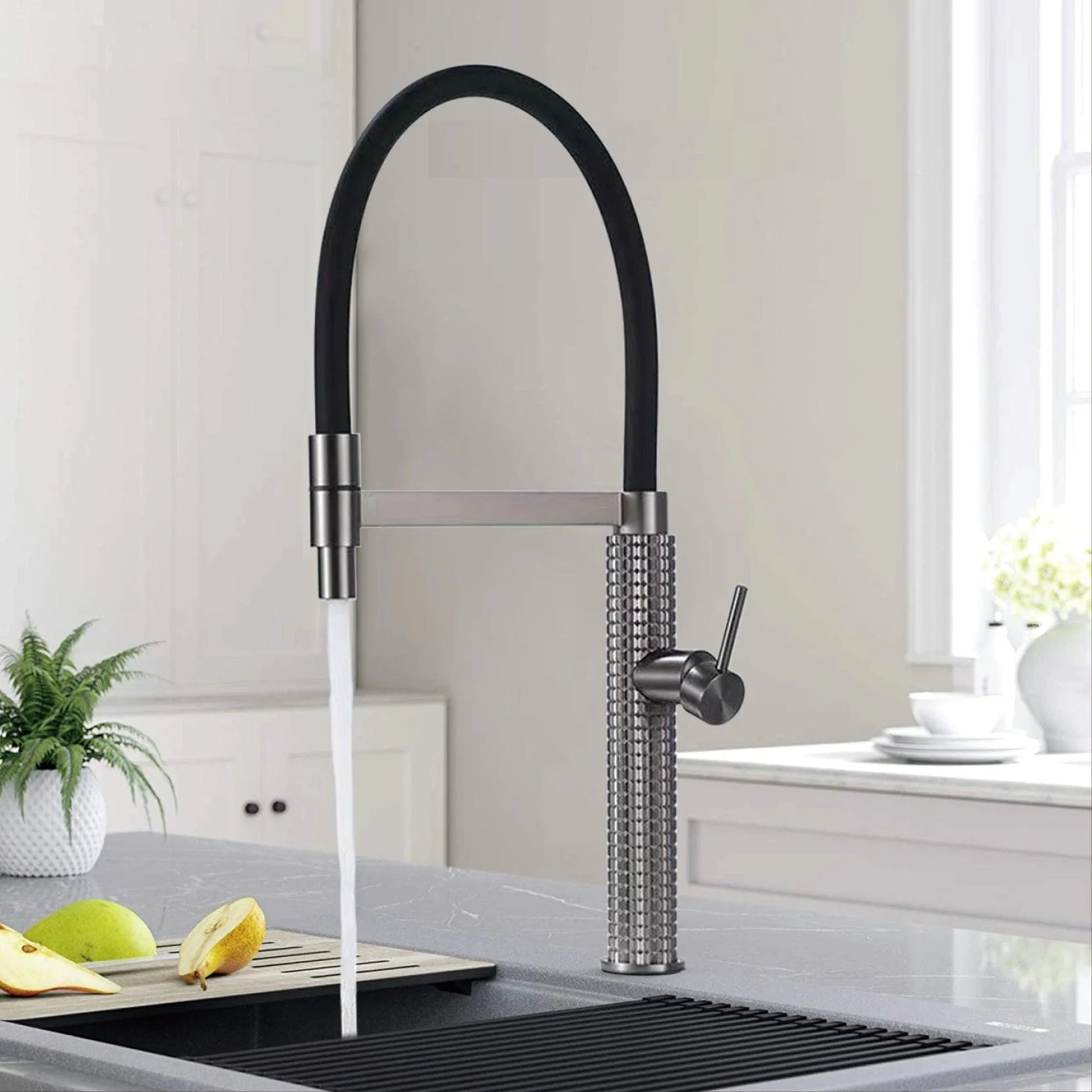 Kitchen Tap Single Handle Pull-out Double Control Sink Tap -Bathlova