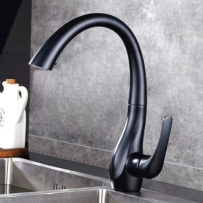 Kitchen Tap Single Handle Pull Out Kitchen Tap 360 Rotation Tap -Bathlova