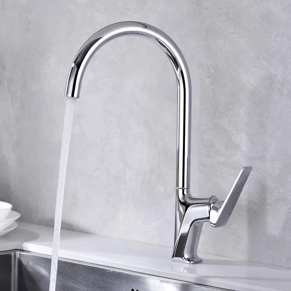 Kitchen Tap Single Hole Kitchen Sink Tap High Arc Kitchen Sink Tap -Bathlova