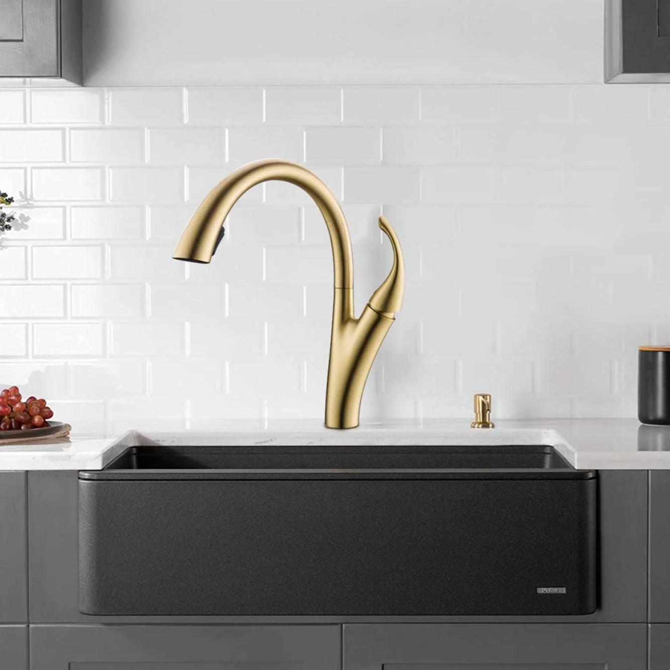 Kitchen Tap Swan Shape Design Dual Control Pull-out Sink Tap -Bathlova