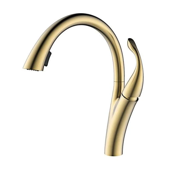 Kitchen Tap Swan Shape Design Dual Control Pull-out Sink Tap -Bathlova