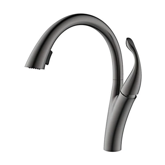 Kitchen Tap Swan Shape Design Dual Control Pull-out Sink Tap -Bathlova