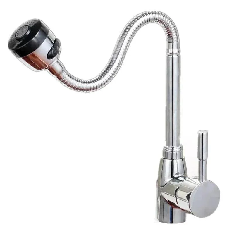 Kitchen Tap with Flexible Arc 360 Degree Rotatable Sprayer -Bathlova