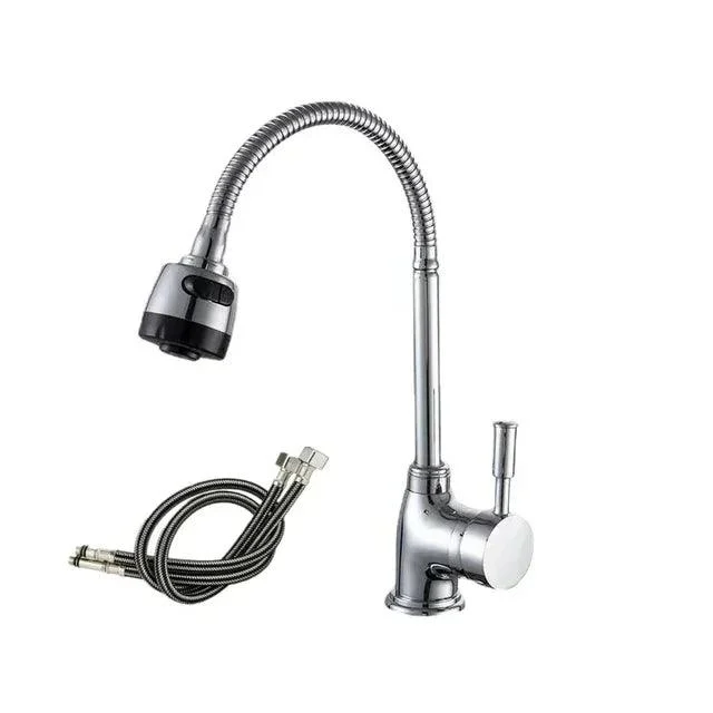 Kitchen Tap with Flexible Arc 360 Degree Rotatable Sprayer -Bathlova