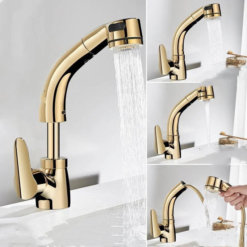 Kitchen Tap With Shower Head Sink Tap Pull Out Sink Tap -Bathlova