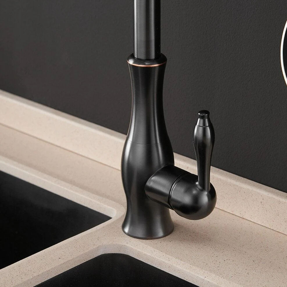 Kitchen Taps Black Single Handle Pull Out Kitchen Tap Mixer Tap -Bathlova