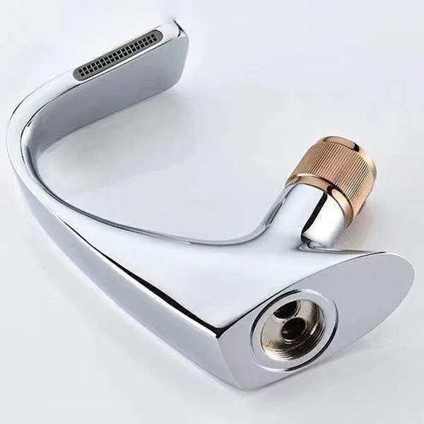 Knob Handle Tap Contemporary Style Tap with Waterfall Spout -Bathlova