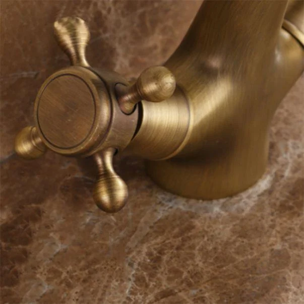 Knob Handle Wide Spread Bathroom Tap Industrial Lavatory Tap -Bathlova