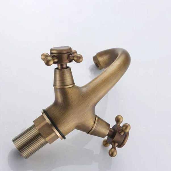 Knob Handle Wide Spread Bathroom Tap Industrial Lavatory Tap -Bathlova