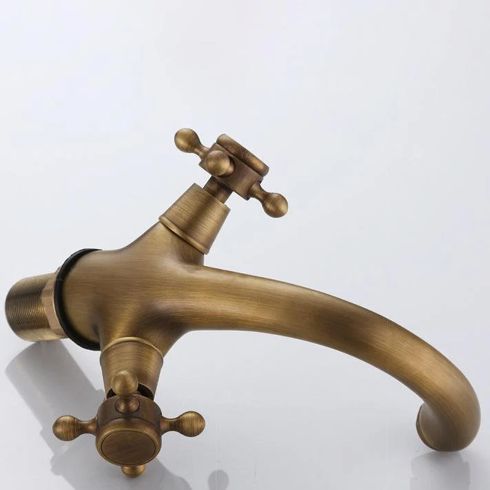 Knob Handle Wide Spread Bathroom Tap Industrial Lavatory Tap -Bathlova