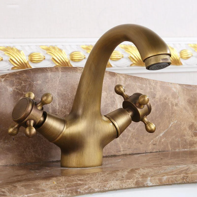 Knob Handle Wide Spread Bathroom Tap Industrial Lavatory Tap -Bathlova