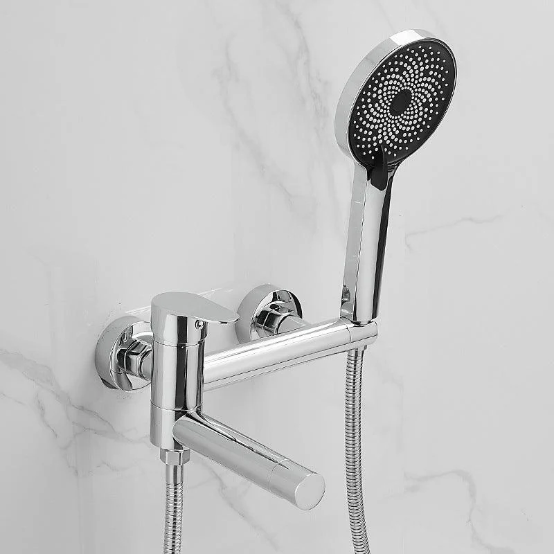 Lever Handle Shower Tap Single Hand Shower with Shower Hose -Bathlova