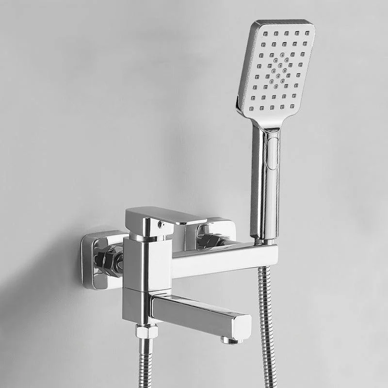 Lever Handle Shower Tap Single Hand Shower with Shower Hose -Bathlova